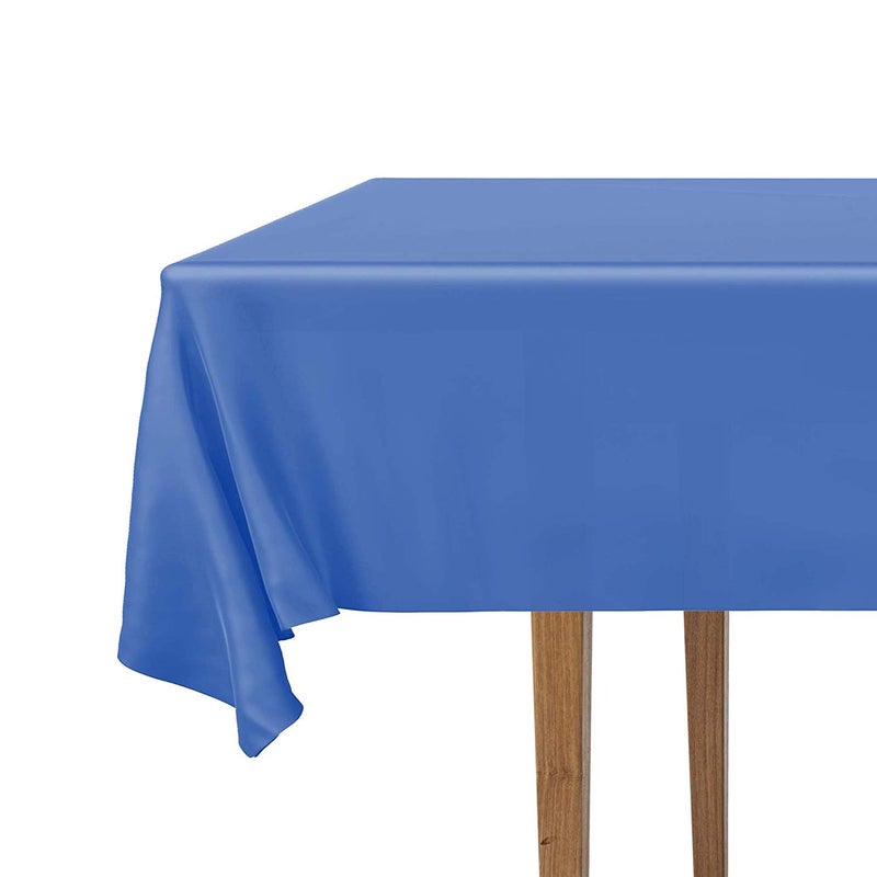 DecorRack 2 Rectangular Tablecloths BPA-Free Plastic, 54 x 108 inch, Dining Table Cloth, Rectangle Table Cover for Parties, Picnic, Camping and Outdoor, Disposable or Reusable, Royal Blue (2 Pack) - Image 3